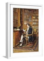 In the Library-Johann Hamza-Framed Giclee Print