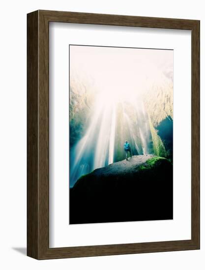 In The Light, Iceland Waterfalls and Epic Light-Vincent James-Framed Photographic Print