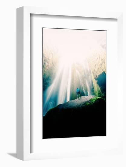 In The Light, Iceland Waterfalls and Epic Light-Vincent James-Framed Photographic Print