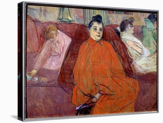In the Living Room, the Couch Prostituees in a Brothel Waiting for Guests. Painting by Henri De Tou-Henri de Toulouse-Lautrec-Stretched Canvas