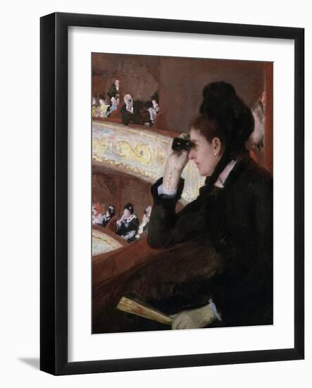 In the Loge by Mary Cassatt-Mary Cassatt-Framed Premium Giclee Print