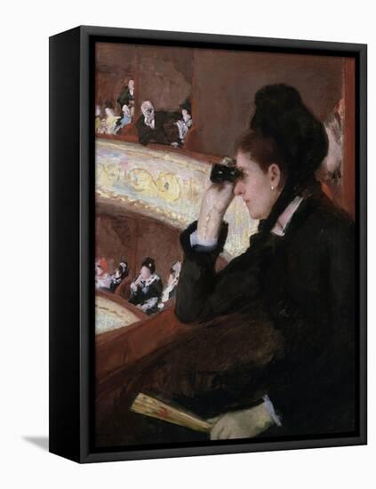 In the Loge by Mary Cassatt-Mary Cassatt-Framed Stretched Canvas