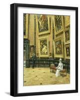 In the Louvre, 1899-Louis Beroud-Framed Giclee Print