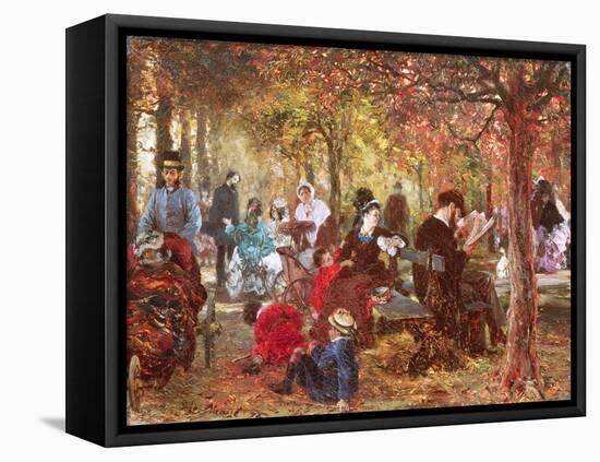 In the Luxembourg Gardens-Adolph von Menzel-Framed Stretched Canvas