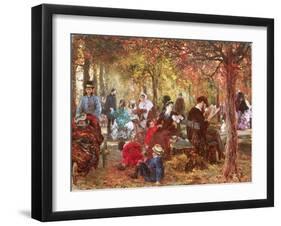 In the Luxembourg Gardens-Adolph von Menzel-Framed Giclee Print