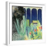 In the Majorelle Gardens-David Alan Redpath Michie-Framed Giclee Print