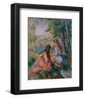 In the Meadow-Pierre-Auguste Renoir-Framed Art Print