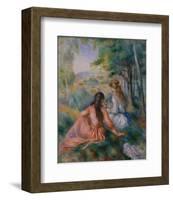 In the Meadow-Pierre-Auguste Renoir-Framed Art Print