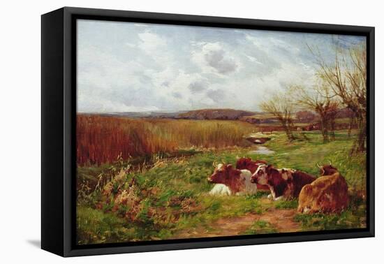In the Meadow-Charles James Adams-Framed Stretched Canvas