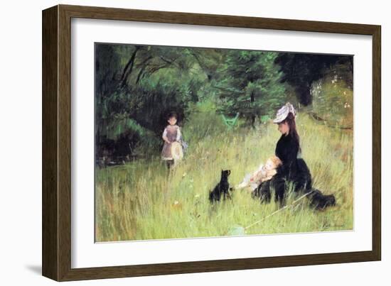 In the Meadow-Berthe Morisot-Framed Art Print