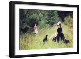 In the Meadow-Berthe Morisot-Framed Art Print