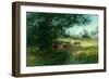 In the Meadows, Evening-William Charles Estall-Framed Giclee Print