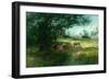 In the Meadows, Evening-William Charles Estall-Framed Giclee Print