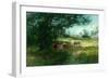 In the Meadows, Evening-William Charles Estall-Framed Giclee Print