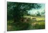 In the Meadows, Evening-William Charles Estall-Framed Giclee Print