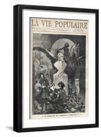 In the Memory of Theophile Gautier (1811-1872). around a Bust of the Writer, the Characters in Cost-Alphonse Marie Mucha-Framed Giclee Print