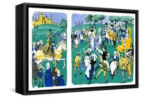 In the Merry Month of May - Jack & Jill-Betty Hessemer-Framed Stretched Canvas