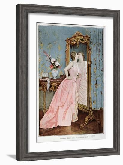 In the Mirror, 1890-Auguste Toulmouche-Framed Giclee Print