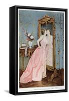 In the Mirror, 1890-Auguste Toulmouche-Framed Stretched Canvas