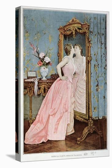 In the Mirror, 1890-Auguste Toulmouche-Stretched Canvas