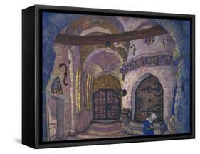 In the Monastery. Stage Design for the Opera Sister Beatrice by A. Davydov, 1914-Nicholas Roerich-Framed Stretched Canvas