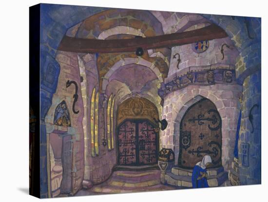 In the Monastery. Stage Design for the Opera Sister Beatrice by A. Davydov, 1914-Nicholas Roerich-Stretched Canvas