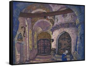 In the Monastery. Stage Design for the Opera Sister Beatrice by A. Davydov, 1914-Nicholas Roerich-Framed Stretched Canvas