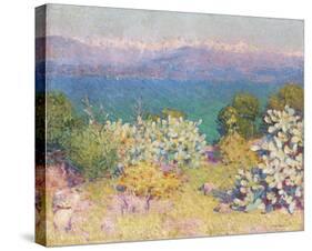 In the Morning, Alpes Maritime from from Antibes-John Peter Russell-Stretched Canvas