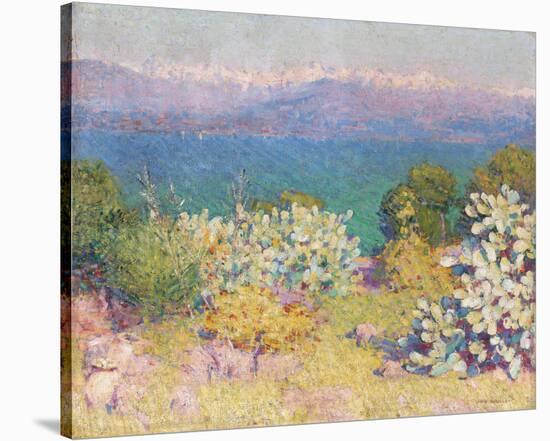 In the Morning, Alpes Maritime from from Antibes-John Peter Russell-Stretched Canvas