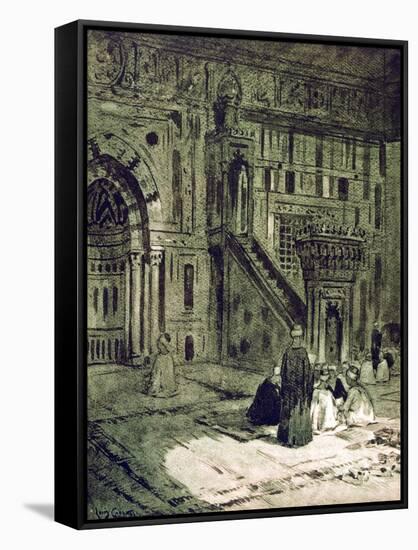 In the Mosque of the Sultan Hassan, Cairo, Egypt, 1928-Louis Cabanes-Framed Stretched Canvas