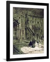 In the Mosque of the Sultan Hassan, Cairo, Egypt, 1928-Louis Cabanes-Framed Giclee Print