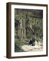 In the Mosque of the Sultan Hassan, Cairo, Egypt, 1928-Louis Cabanes-Framed Giclee Print