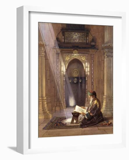 In the Mosque-Carl Friedrich Heinrich Werner-Framed Giclee Print