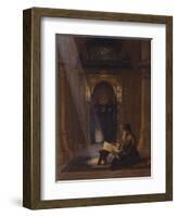 In the Mosque-Carl Friedrich Heinrich Werner-Framed Giclee Print