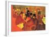 In the Moulin Rouge-Henri de Toulouse-Lautrec-Framed Art Print