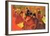 In the Moulin Rouge-Henri de Toulouse-Lautrec-Framed Art Print