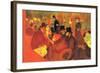 In The Moulin Rouge-Henri de Toulouse-Lautrec-Framed Art Print