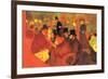 In The Moulin Rouge-Henri de Toulouse-Lautrec-Framed Art Print