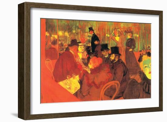 In The Moulin Rouge-Henri de Toulouse-Lautrec-Framed Art Print