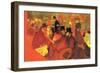 In The Moulin Rouge-Henri de Toulouse-Lautrec-Framed Art Print