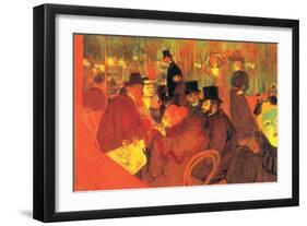 In The Moulin Rouge-Henri de Toulouse-Lautrec-Framed Art Print