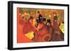 In The Moulin Rouge-Henri de Toulouse-Lautrec-Framed Art Print