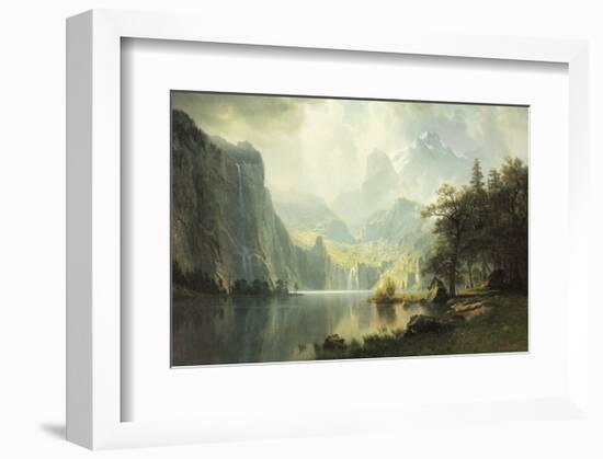 In the Mountains-Albert Bierstadt-Framed Art Print