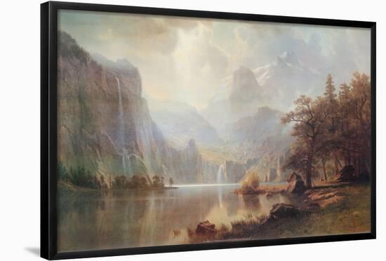 In the Mountains-Albert Bierstadt-Framed Poster