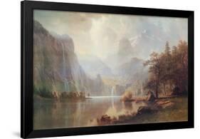 In the Mountains-Albert Bierstadt-Framed Poster