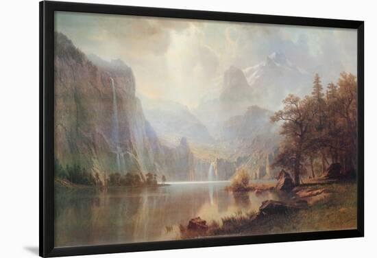 In the Mountains-Albert Bierstadt-Lamina Framed Poster