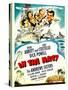 In the Navy, Dick Powell, the Andrews Sisters, Bud Abbott, Lou Costello on Midget Window Card, 1941-null-Stretched Canvas