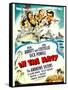 In the Navy, Dick Powell, the Andrews Sisters, Bud Abbott, Lou Costello on Midget Window Card, 1941-null-Framed Stretched Canvas