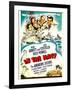 In the Navy, Dick Powell, the Andrews Sisters, Bud Abbott, Lou Costello on Midget Window Card, 1941-null-Framed Art Print