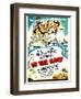 In the Navy, Dick Powell, the Andrews Sisters, Bud Abbott, Lou Costello on Midget Window Card, 1941-null-Framed Art Print